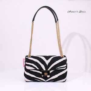 Kate Spade Evelyn Zebra Bouclé Jacquard Medium Convertible Shoulder Bag
